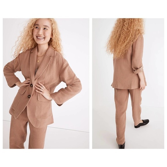 Madewell Cotton-Linen Relaxed Larsen Blazer (M) - Picture 1 of 6